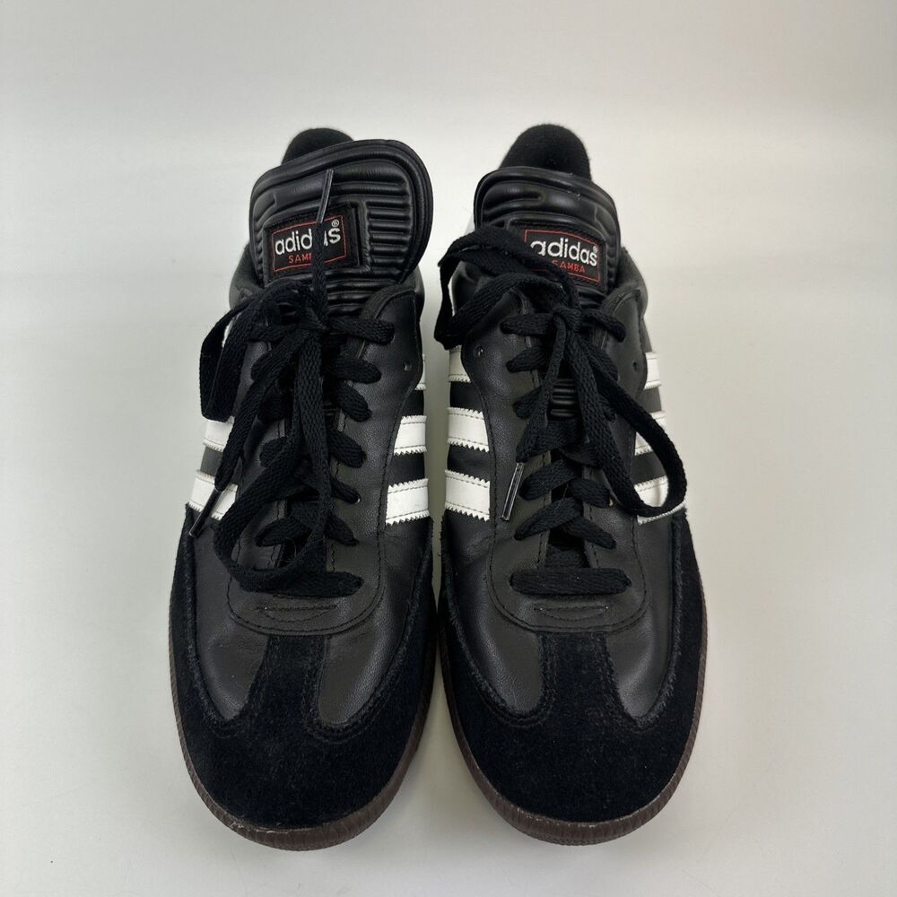 Adidas Samba Classic Indoor Soccer Shoe Sneaker Black White Stripes Men 8.5 W9.5 - Picture 4 of 12